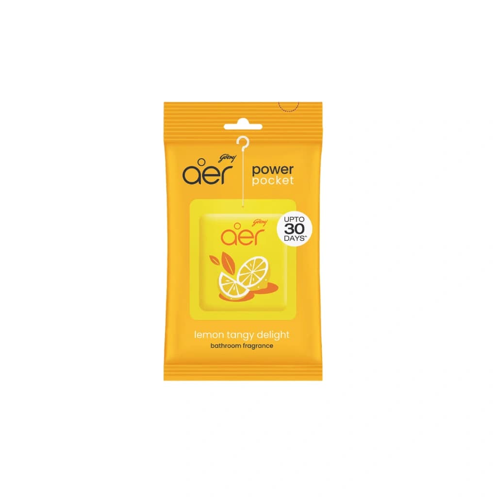 GODREJ AER POWER POCKET LEMON TANGY DELIGHT BATHROOM FRAGRANCE