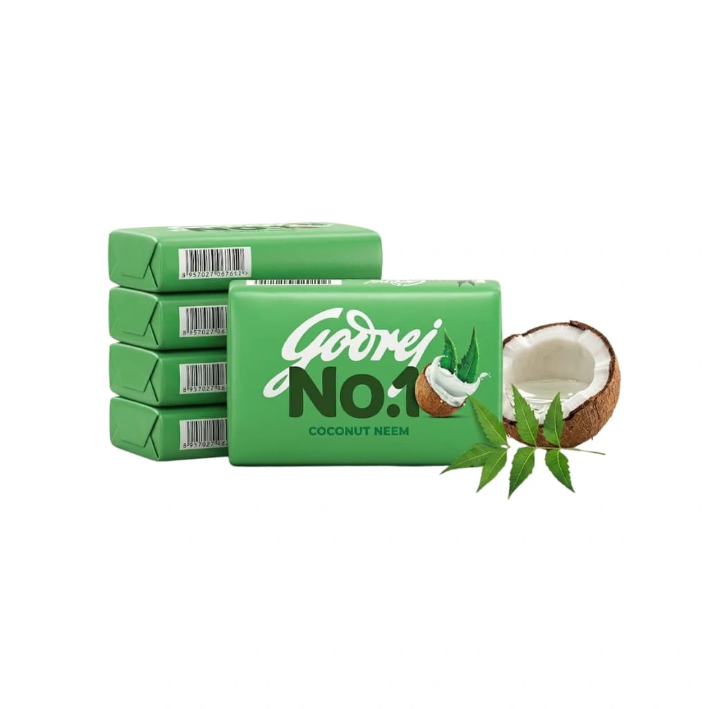 GODREJ NO1 COCONUT NEEM SOAP BUY 4+1