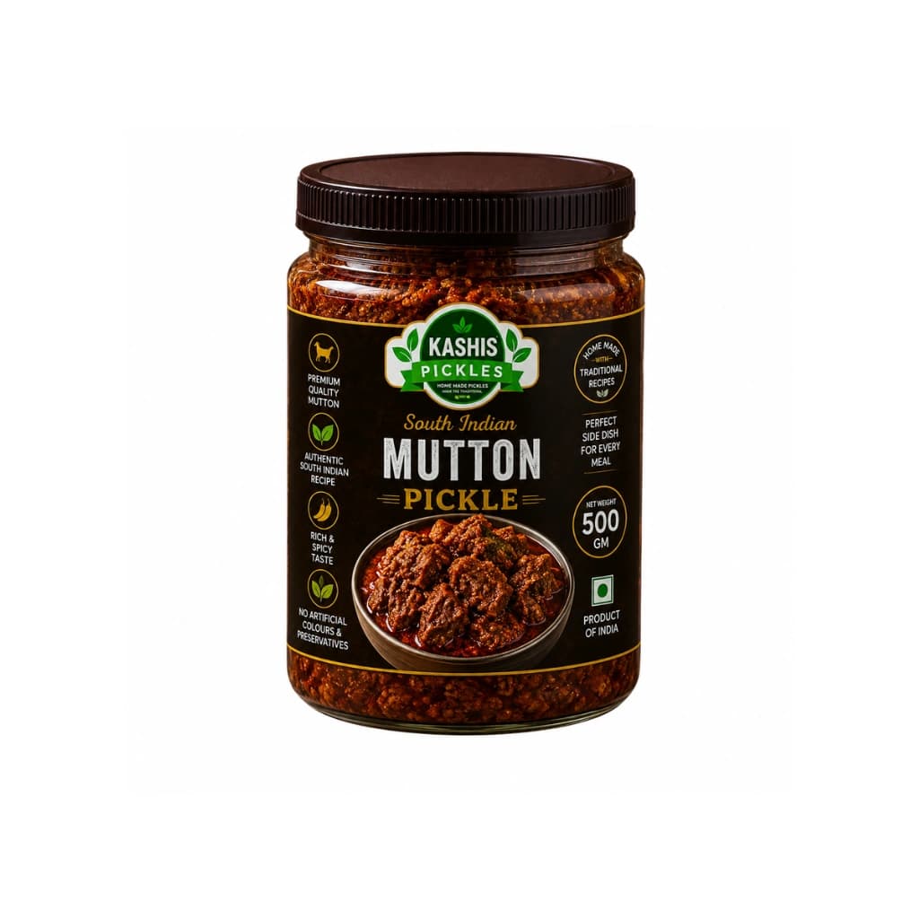 KASHIS  SOUTH INDIAN MUTTON PICKLE  500 GM