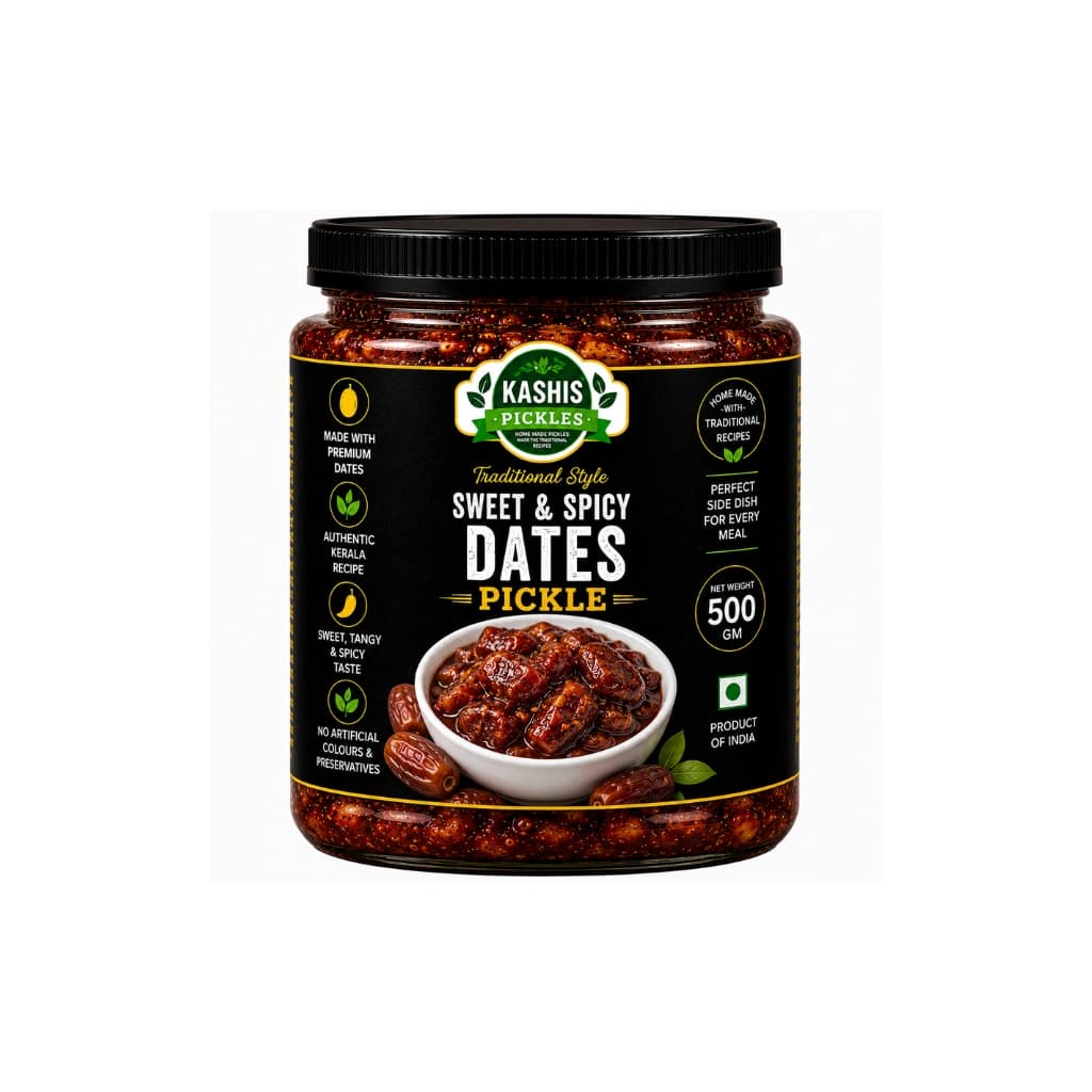 KASHIS SWEET AND SPICY DATES PICKLE  500 GM