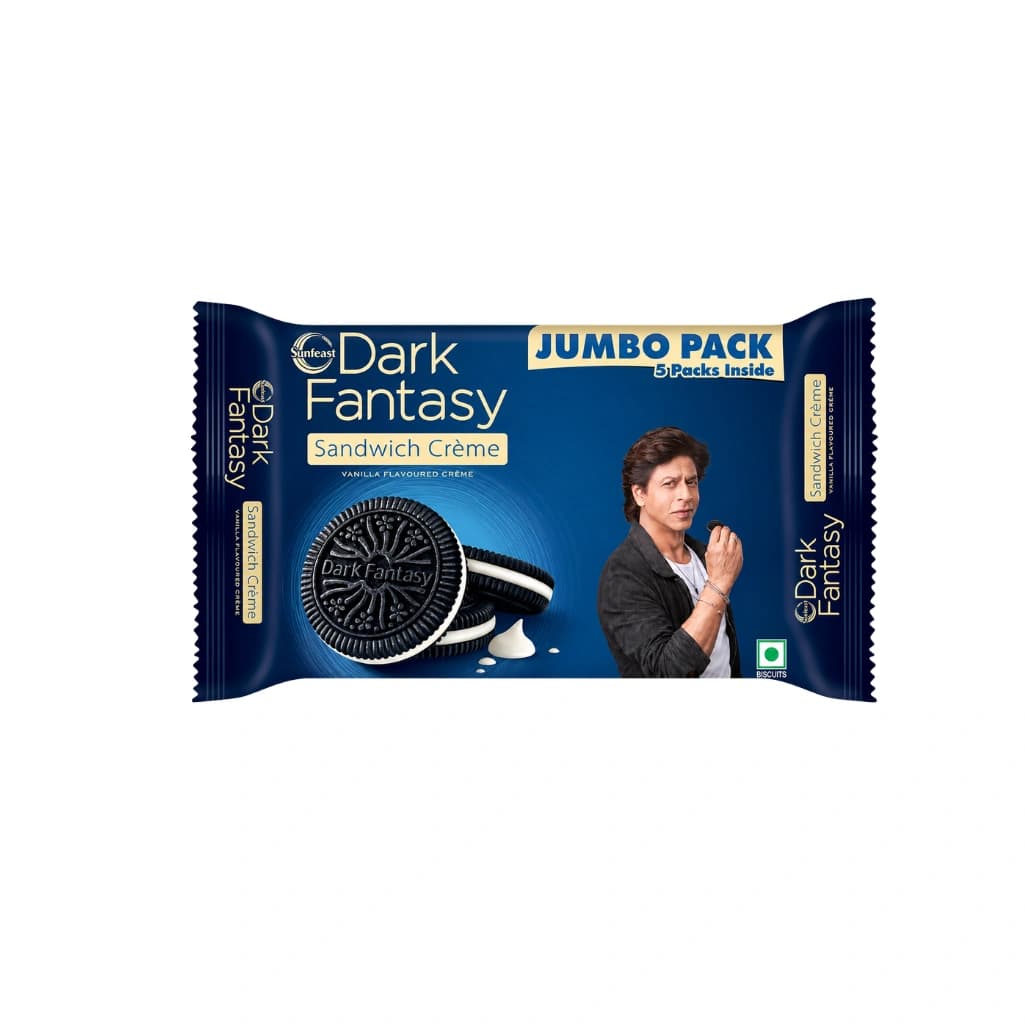 SUNFEAST DARK FANTASY SANDWICH CREME VANILA JUMBO PACK