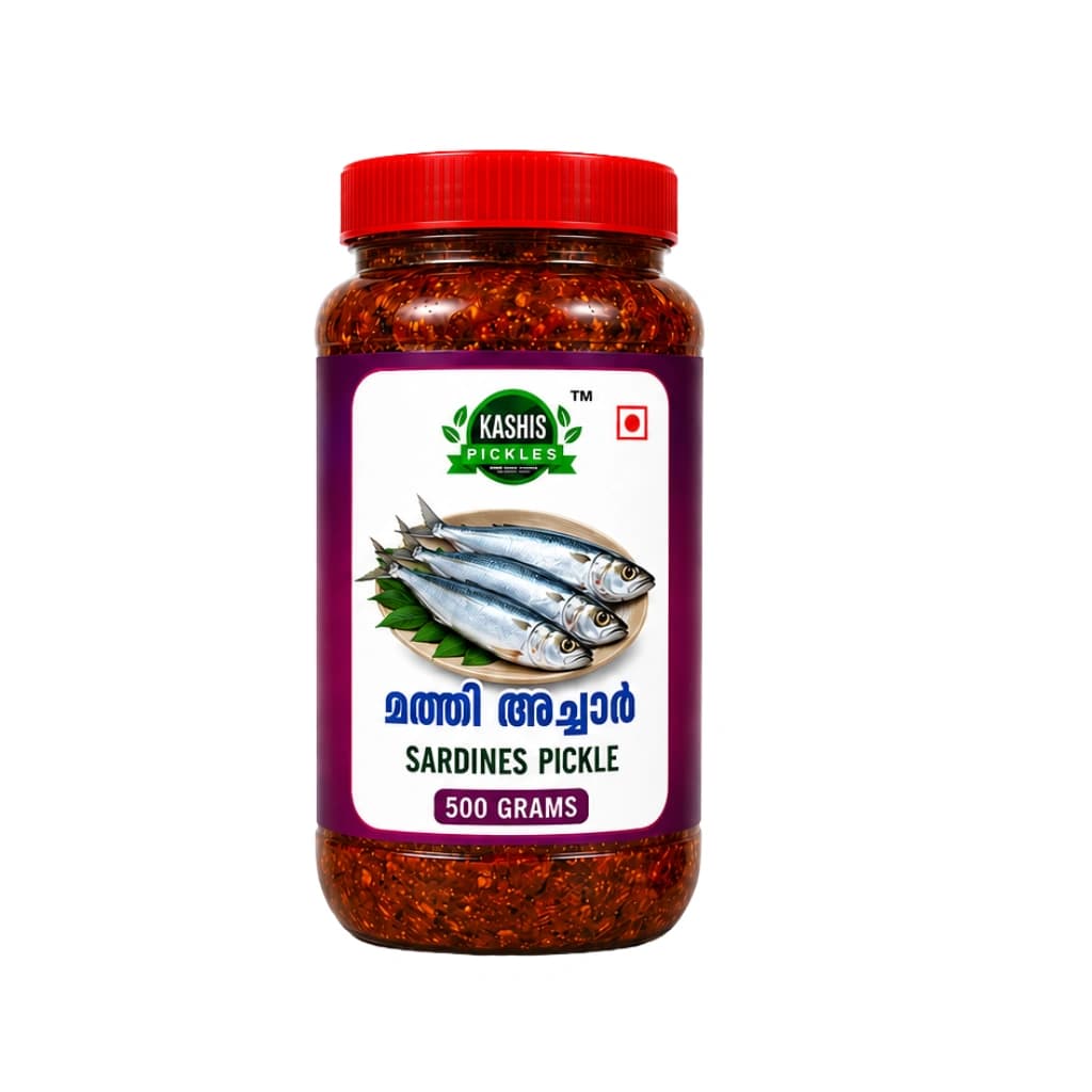 KASHIS PICKLE HOMEMADE KERALA SARDINE (MATHI) PICKLE 500GM