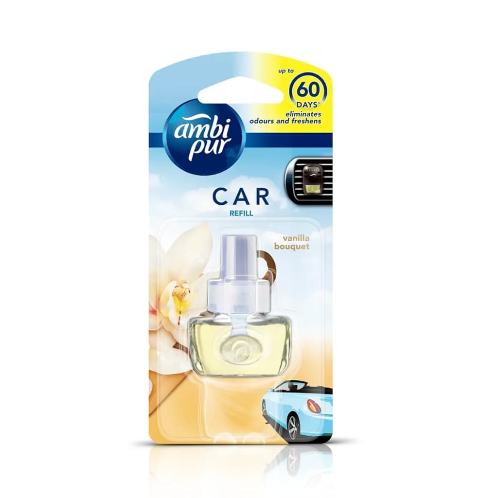 AMBI PUR CAR AIR FRESHENER REFILL VANILLA BOUQUET 7.5 ML