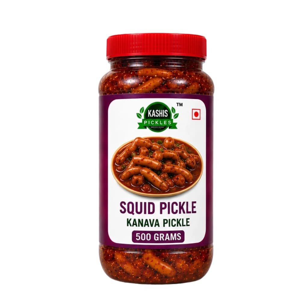 KASHIS PICKLE KERALA STYLE KANAVA PICKLE (SQUID PICKLE) 500GM