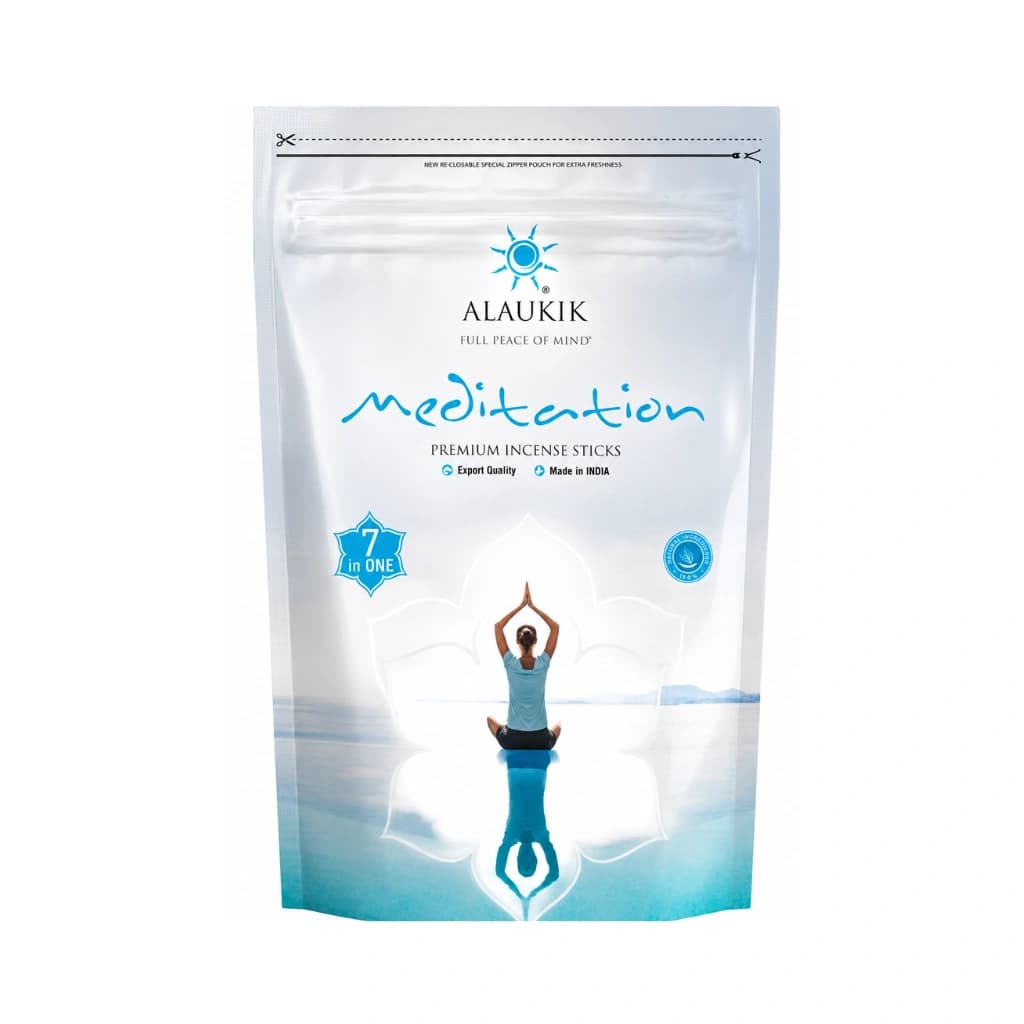 ALAUKIK MEDITATION PREMIUM INCENSE STICKS ZIPPER 7 IN 1 270 GM