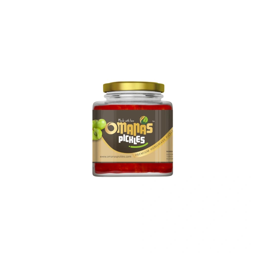 OMANAS PICKLES - PREMIUM HOME MADE SWEET GOOSEBERRY PICKLE 250G