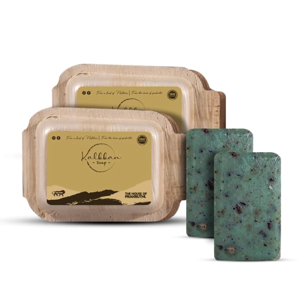 GO ORGANICS KALKKAN KAYAKALPA HERBAL SCRUB SOAP 100G PACK OF 3