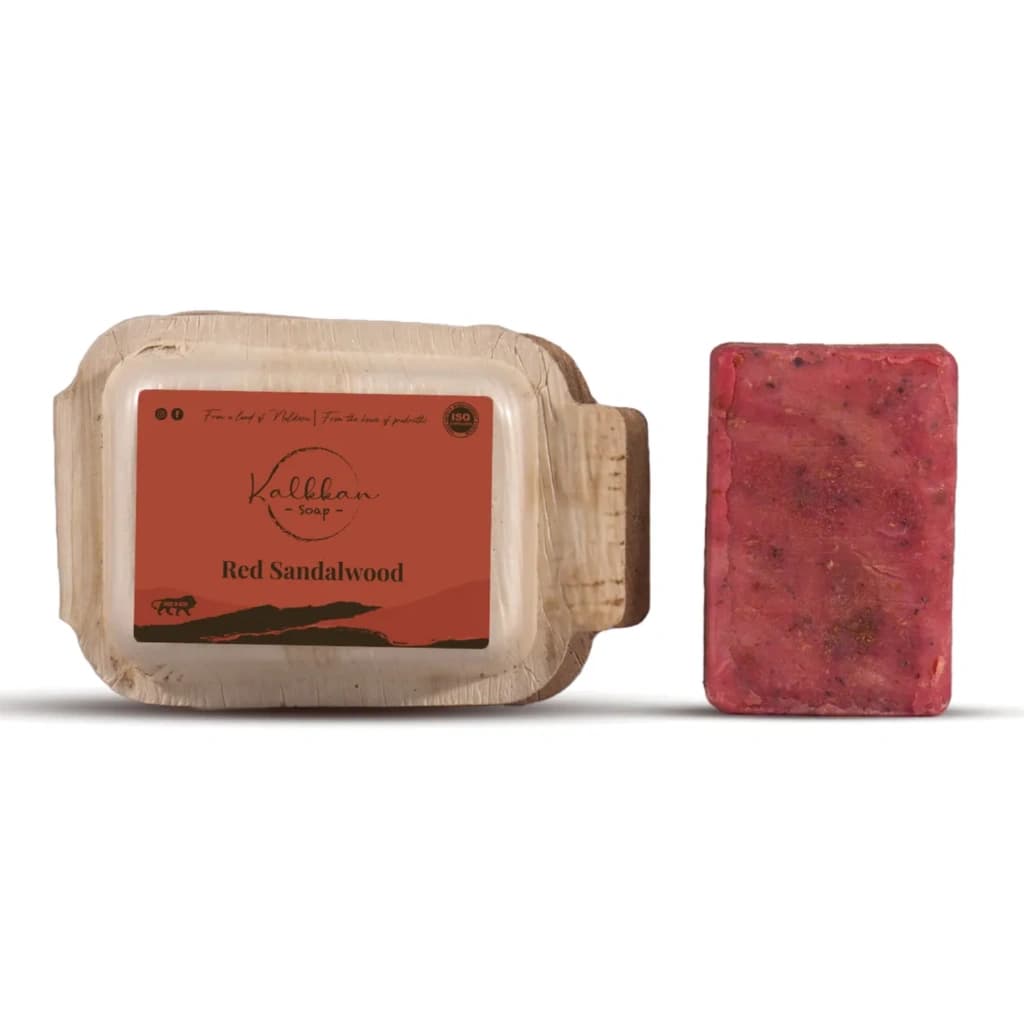 GO ORGANICS KALKKAN RED SANDAL SCRUB SOAP 100G PACK OF 3