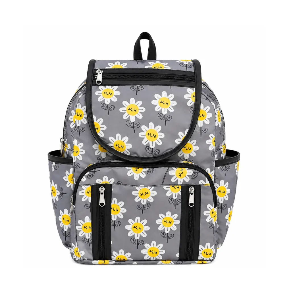 SPLASH GREY DAISY FLORAL PRINT LADIES BAG