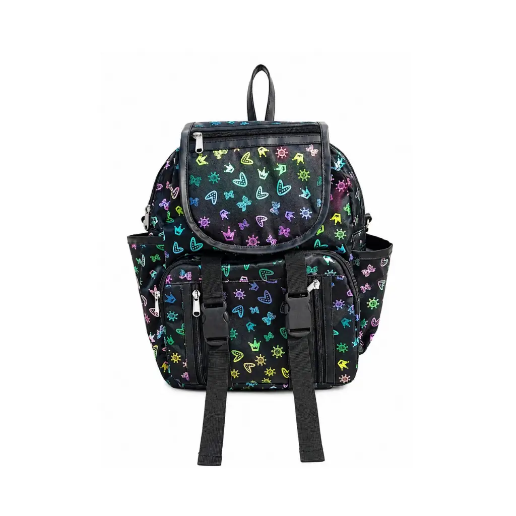 SPLASH BLACK MULTICOLOUR PRINT LADIES BAG