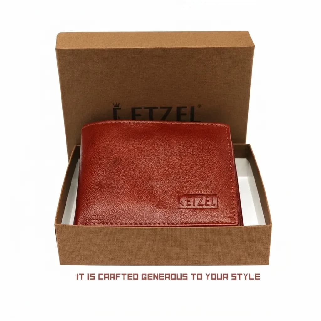 ETZEL - NATURAL DRY MILLED LEATHER BIFOLD WALLET WITH RFID PROTECTION – ET101