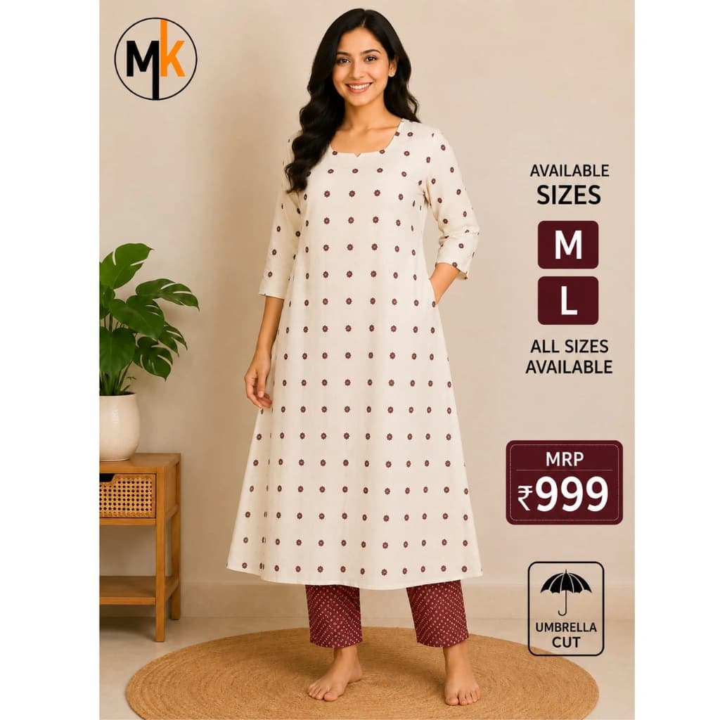 MK FABRICS UMBRELLA CUT TOP