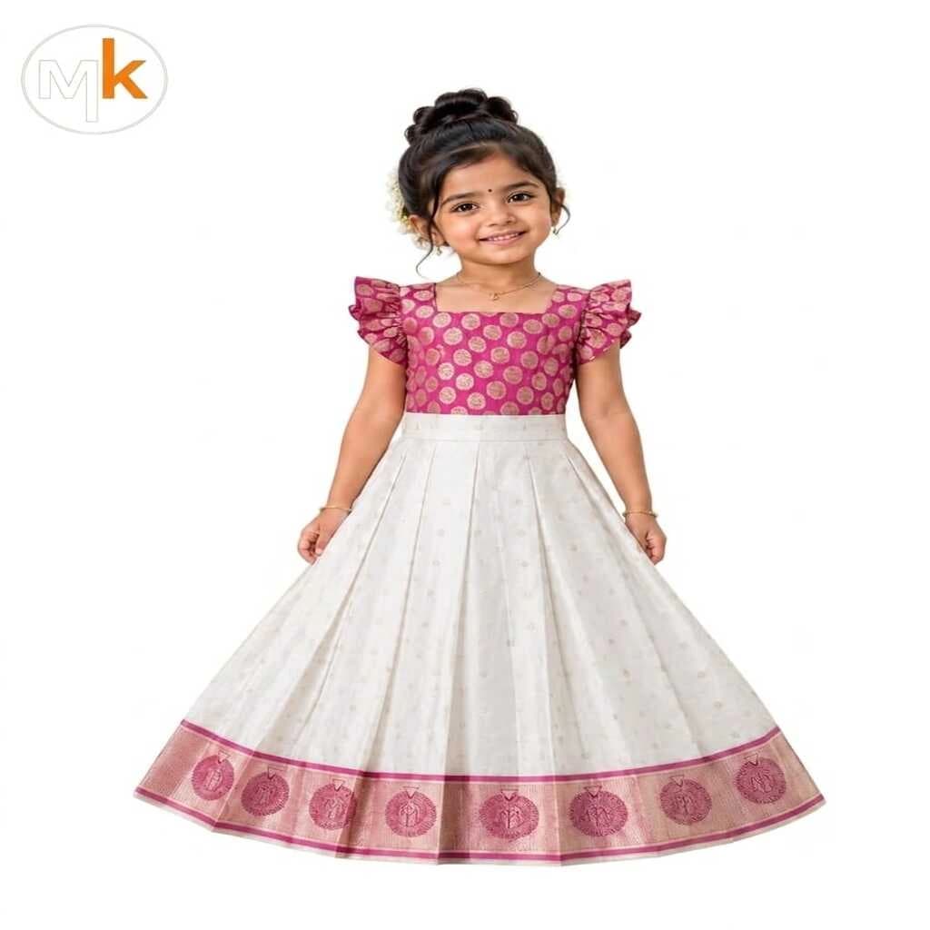 MK FABRICS TRADITIONAL SILK SKIRT AND BLOUSE SET