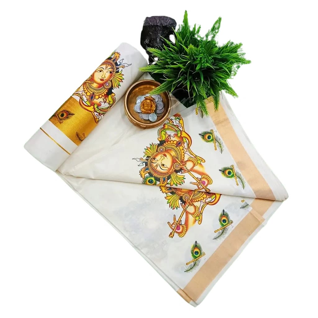 SN ONAKODI COTTON SAREE WITH MURAL PRINT 6