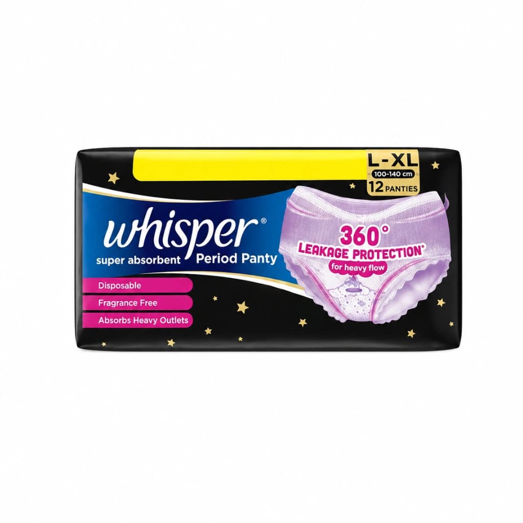 WHISPER SUPER ABSORBENT L-XL 12 PANTIES