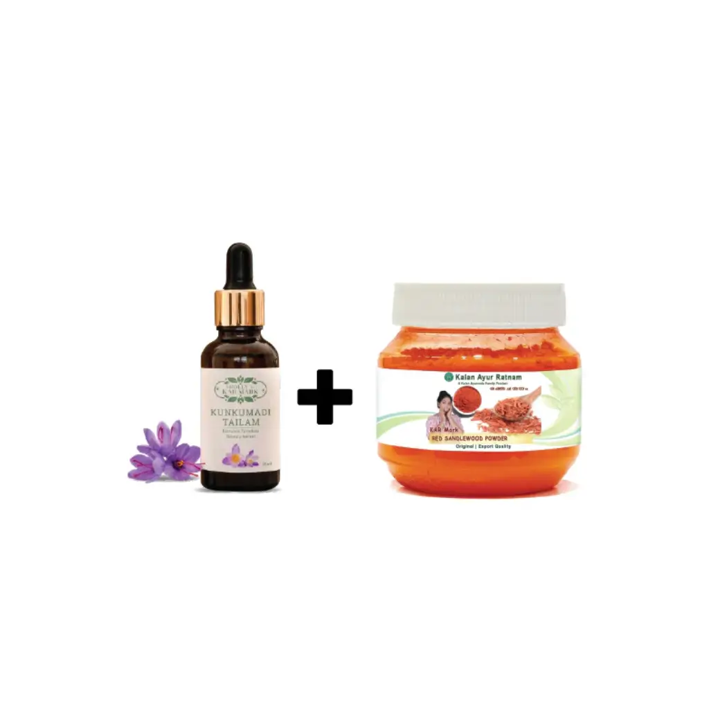 KARMARK PREMIUM KUMKUMADI THAILAM (15ML) + RED SANDAL WOOD POWDER (100G)