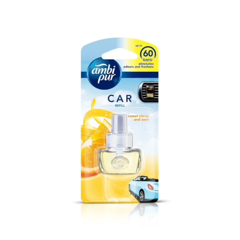 AMBIPUR CAR AIR FRESHENER REFILL SWEET CITRUS & ZEST 7.5 ML
