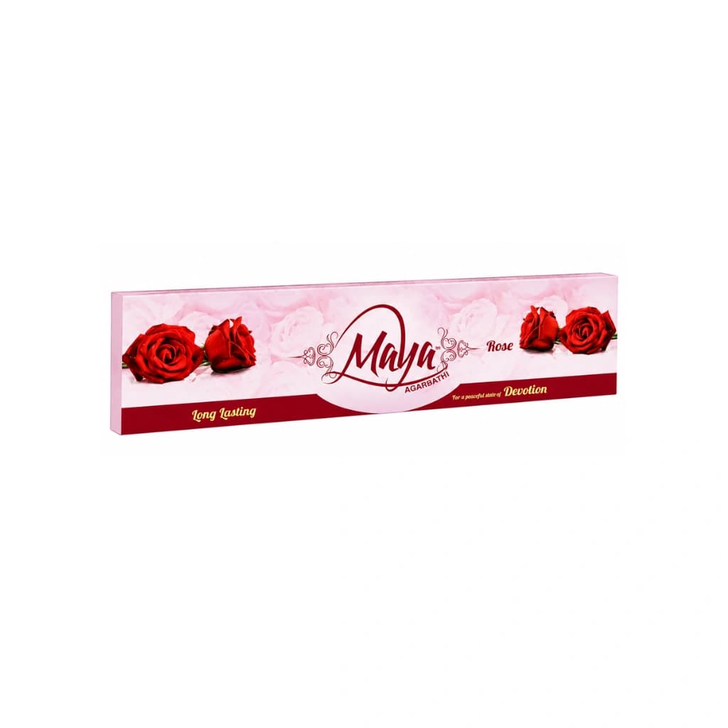 MAYA AGARBATHI ROSE LONG LASTING DEVOTION 68 UNITS INCENSE STICKS