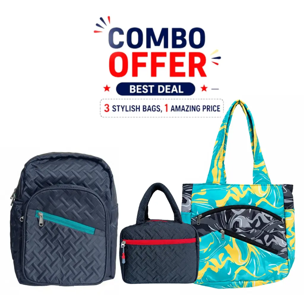 COMBO OFFER | LADIES BACKPACK , HANDBAG , MINI HANDBAG