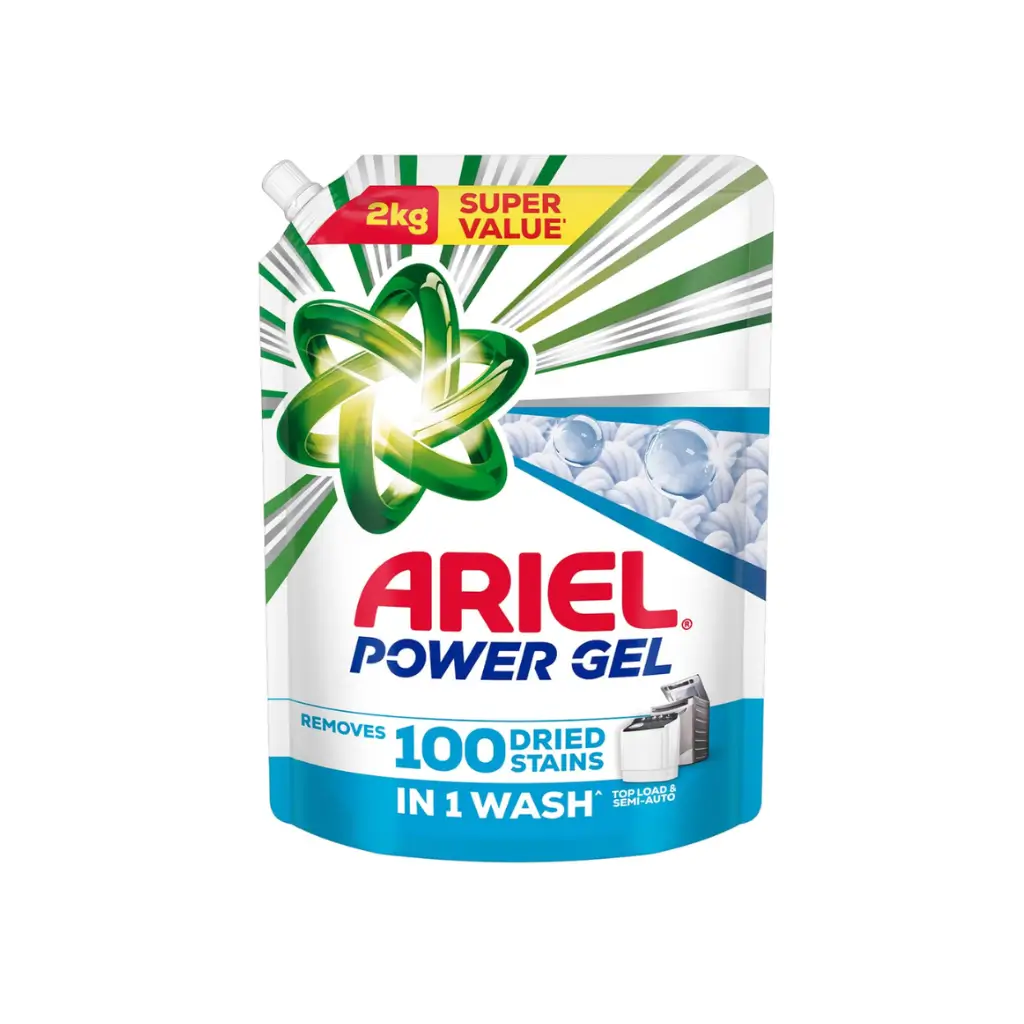 ARIEL POWER GEL LIQUID DETERGENT TOP LOAD & SEMI AUTO 2 KG
