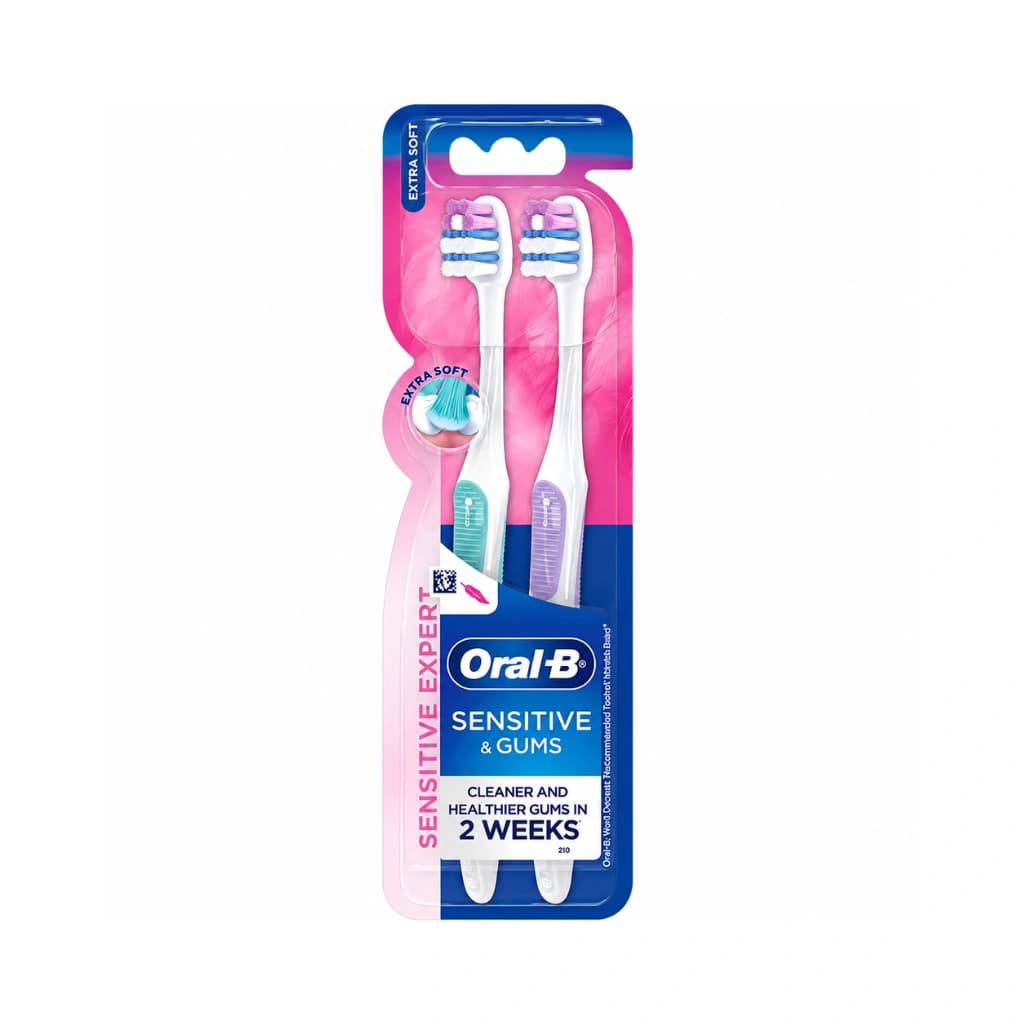 ORAL-B SENSITIVE EXPERT ULTRA SOFT MANUAL TOOTHBRUSH FOR ADULTS PIECE OF TWO