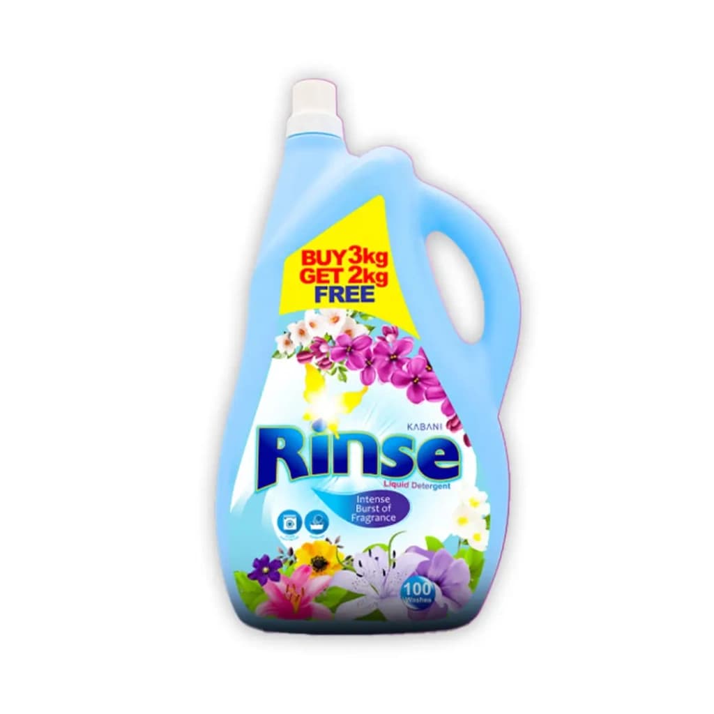 RINSE LIQUID DETERGENT 5 KG BUY 3 KG GET 2 KG FREE