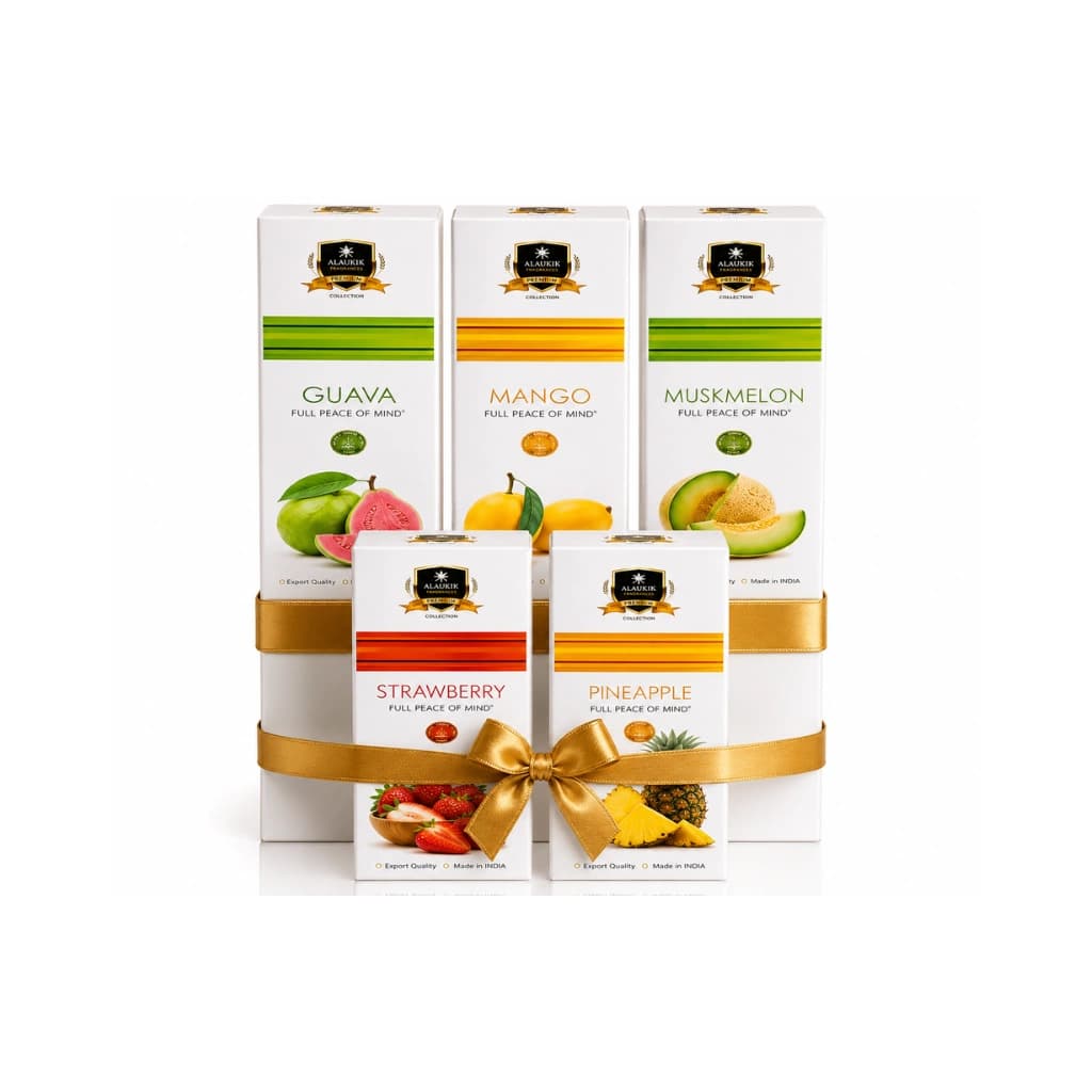 ALAUKIK 5 FRUITS COMBO PACK 90 GM X 5=450 GM
