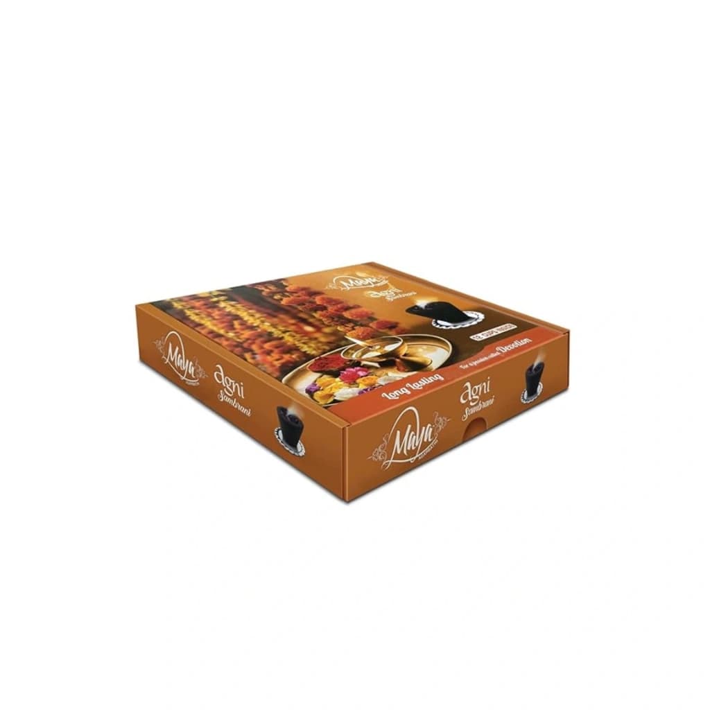 MAYA AGNI SAMBRANI CUPS WITH AGARBATTI HOLDER 12 CUPS & 1 HOLDER FREE