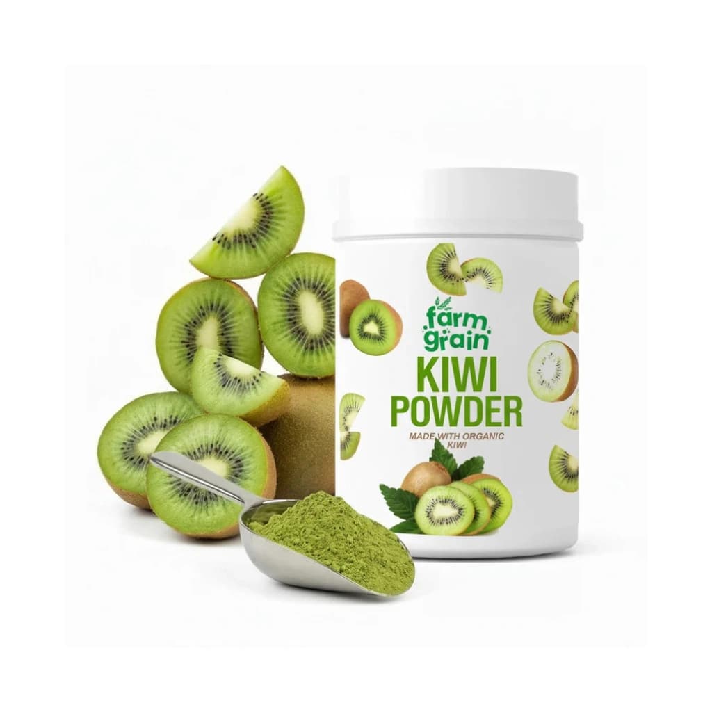 FARM GRAIN KIWI FRUIT JUICE POWDER NATURAL FREEZE DRIED TANGY VEGAN GLUTEN FREE NO SUGAR ADDED SUPERFOOD FOR SMOOTHIES DRINKS BAKING 250GM JAR