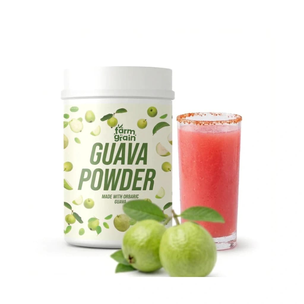 FARM GRAIN SD GUAVA POWDER 250GM | FOR JUICES MOCTAILS COCKTAIL MIX | SPICY GAUVA JUICE | CAKE | MILKSHAKE IMMUNITY BOOSTER INGREDIENT IN BEVERAGES