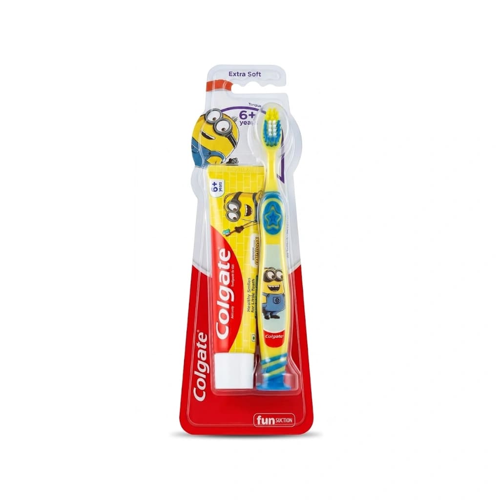 COLGATE EXTRA SOFT 6+ YEARS MINIONS 1 TOOTHBRUSH + 40 GM TOOTHPASTE