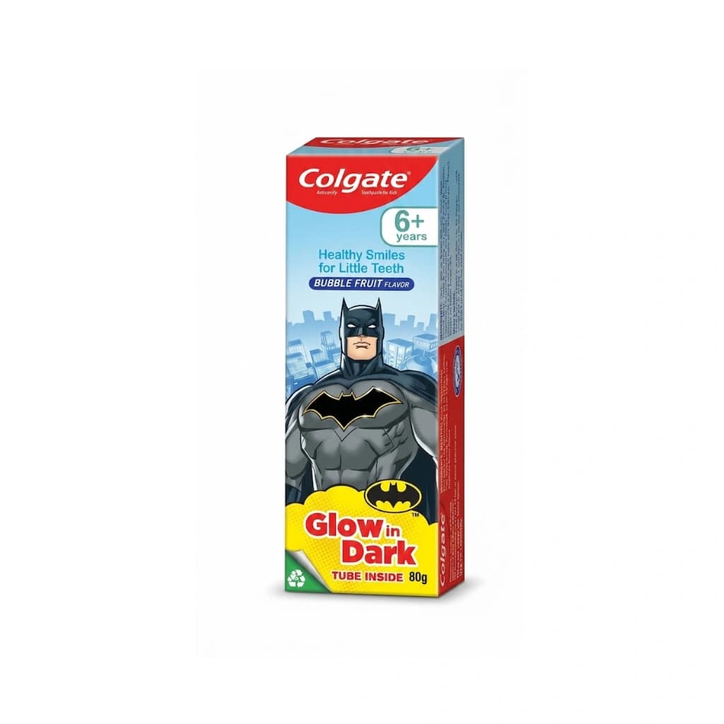 COLGATE KIDS TOOTHPASTE FOR 6+ YEARS / BUBBLE FRUIT FLAVOR / GLOW IN DARK TUBE INSIDE 80 GM