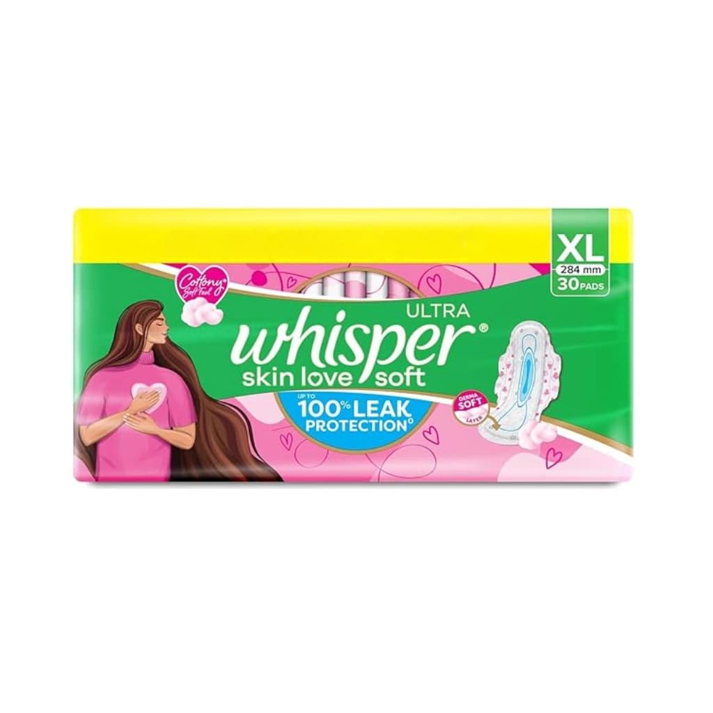 WHISPER ULTRA SKIN LOVE SOFT XL 30 PADS