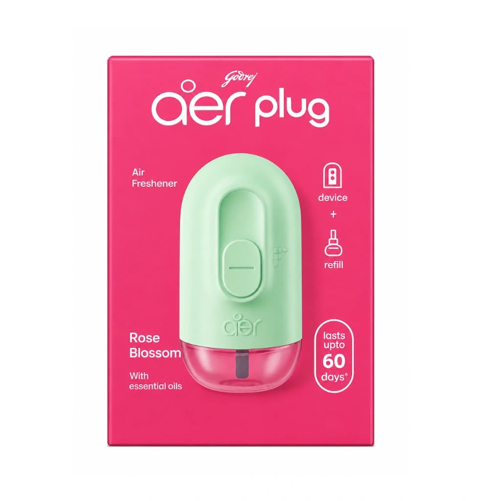 GODREJ AER PLUG ELECTRIC AIR FRESHENER ROSE BLOSSOM 20 ML