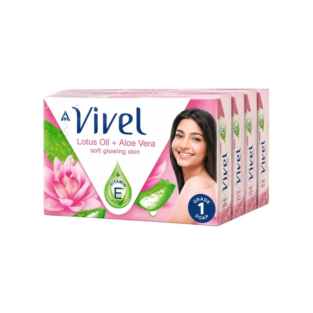 VIVEL LOTUS OIL & ALOE VERA BATH SOAP (BUY 3 GET 1 FREE)