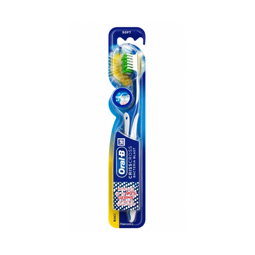 ORAL B SOFT TOOTHBRUSH CRISSCROSS BACTERIAL BLAST PACK OF 1