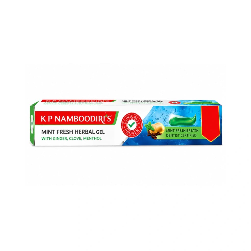 K P NAMBOODIRI'S MINT FRESH HERBAL GEL WITH GINGER, CLOVE & MENTHOL 88G