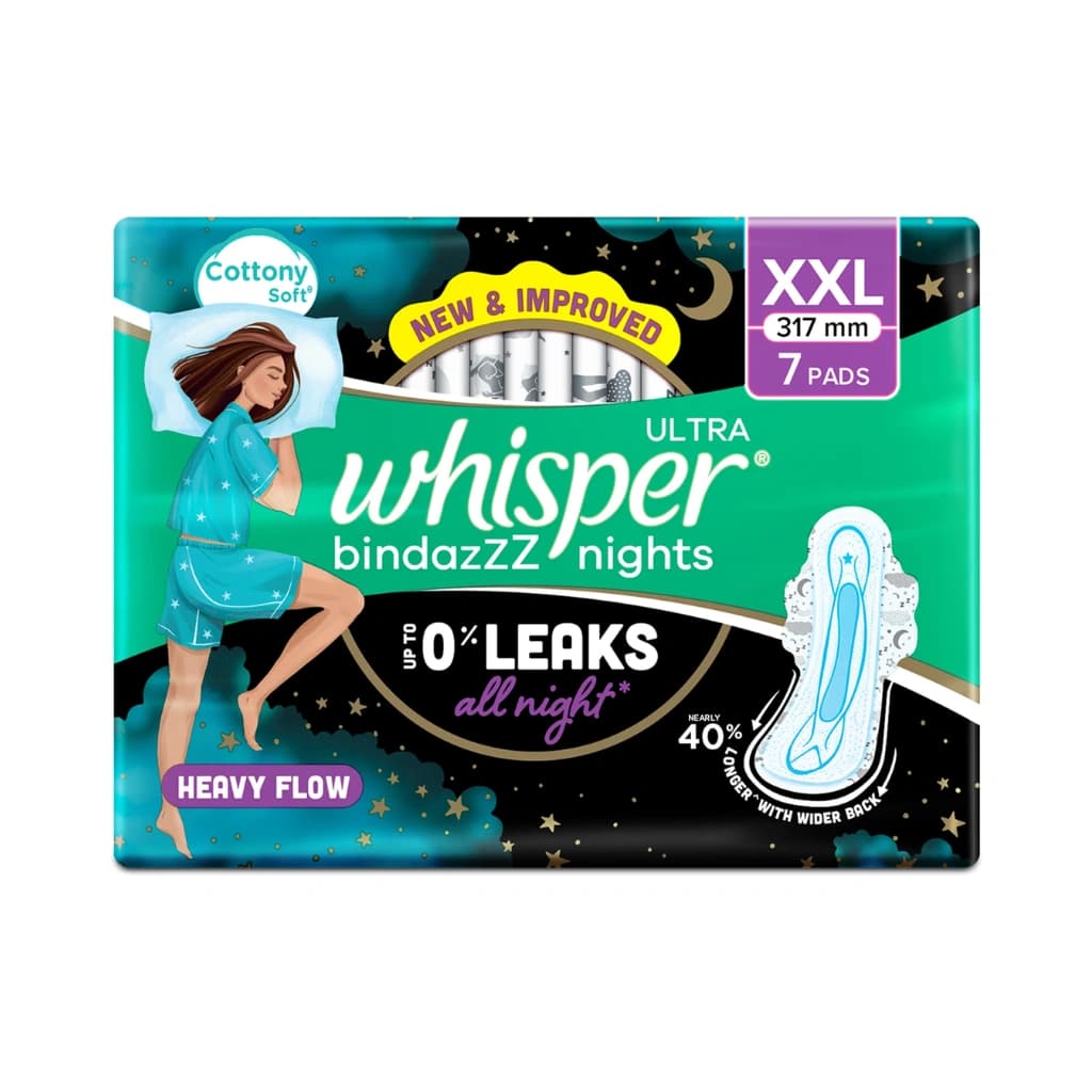 WHISPER ULTRA BINDAZZZ NIGHTS XXL 7 PADS