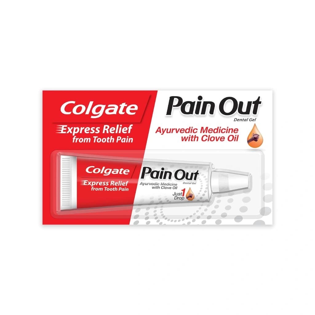 COLGATE PAIN OUT DENTAL GEL AYURVEDIC MEDICINE WITH CLOVE OIL