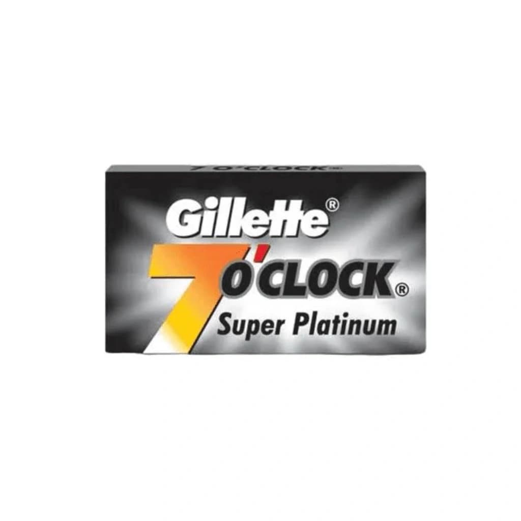 GILLETTE 7 O CLOCK SUPER PLATINUM DOUBLE EDGE RAZOR BLADES