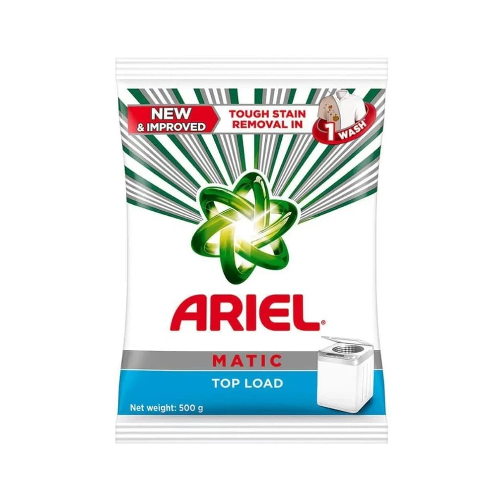 ARIEL MATIC DETERGENT POWDER TOP LOAD 500 GM