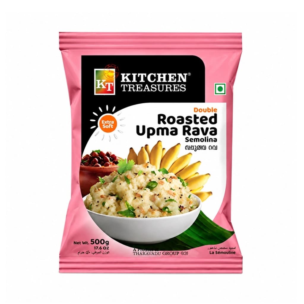KITCHEN TREASURES DOUBLE ROASTED UPMA RAVA 500 GM