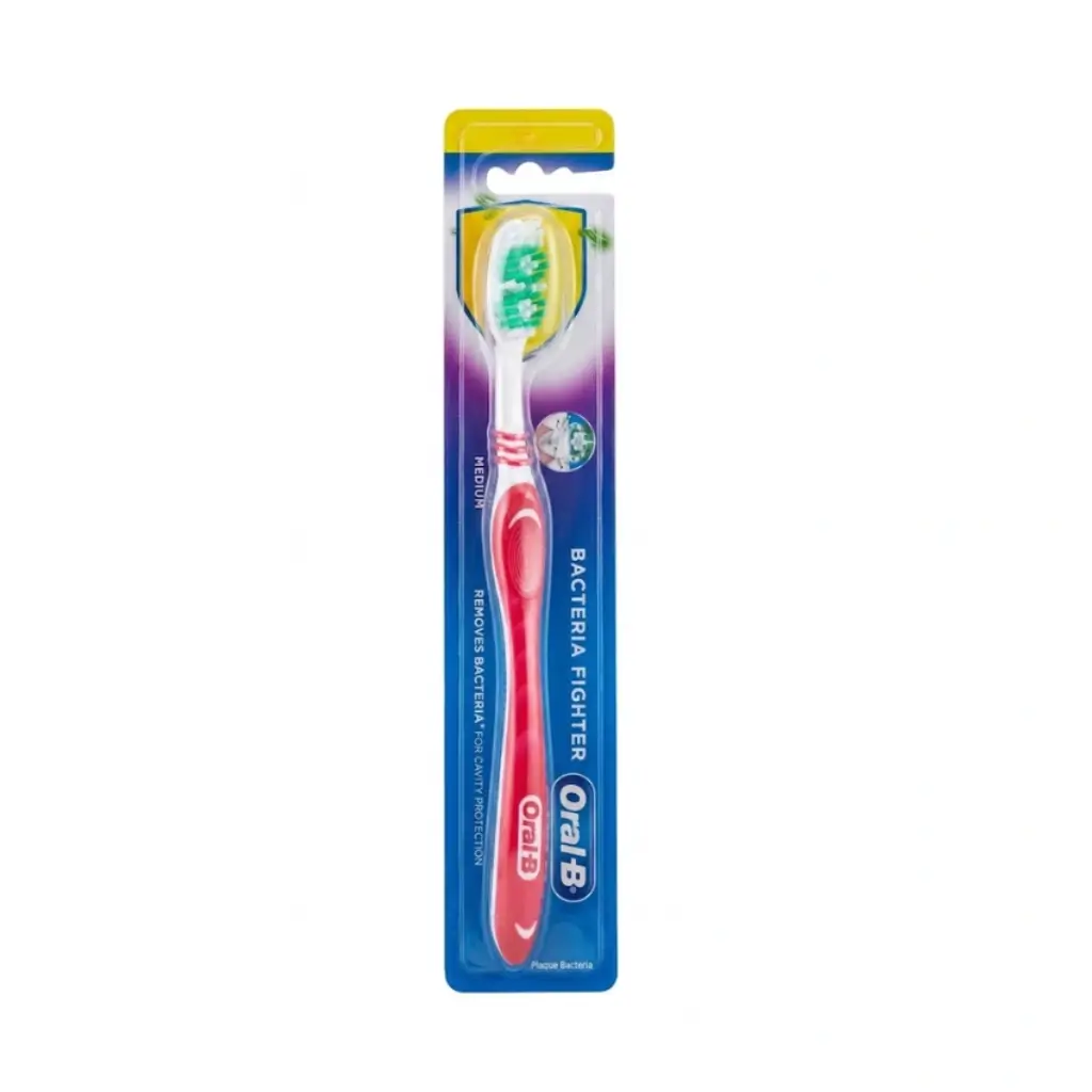 ORAL B MEDIUM EXTRA SOFT BACTERIA FIGHTER TOOTH BRUSH