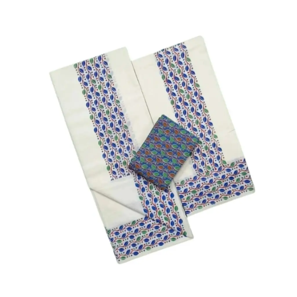 TRADITIONAL SETTUMUND WITH COTTON BLOUSE