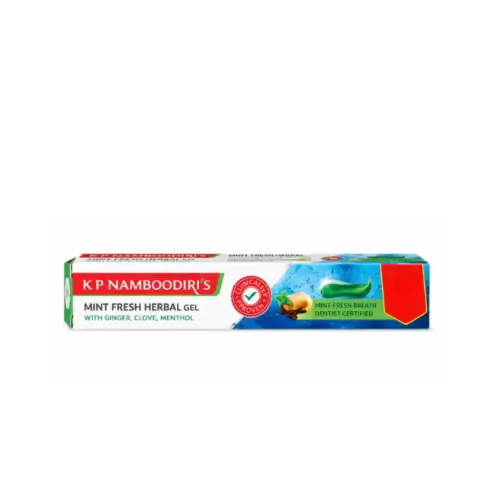 K P NAMBOODIRI'S MINT FRESH HERBAL GEL WITH GINGER CLOVE MENTHOL 40 GM