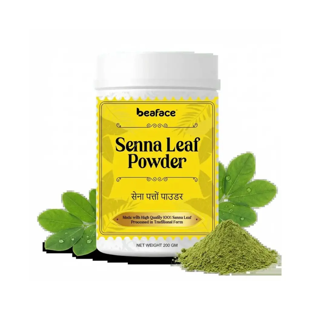 BEAFACE SENNA LEAVES POWDER STRENGTHEN REPAIR DAMAGED SENSITIVE HAIR COLORLESS HENNA 200 GM