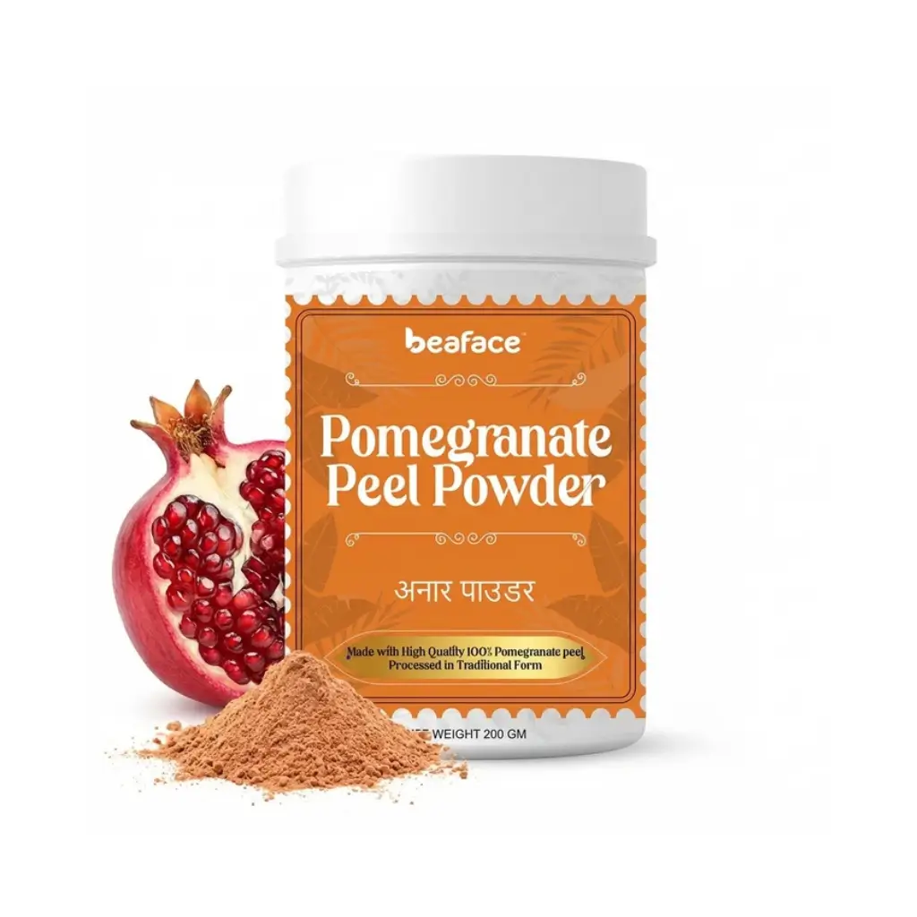 BEAFACE POMEGRANATE PEEL POWDER DIGESTIVE HEALTH HELP LOW BLOOD PRESSURE IMPROVE CHOLESTEROL 200 GM