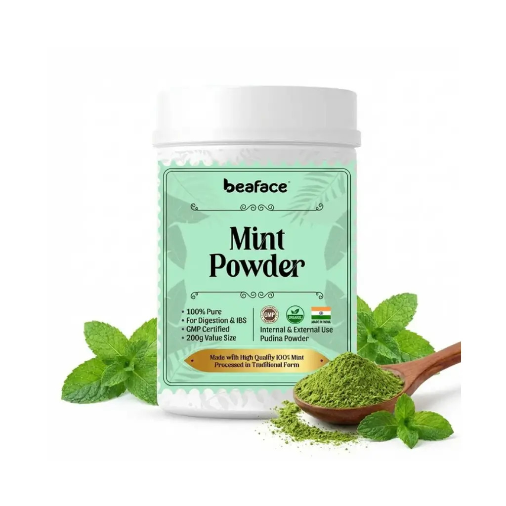 BEAFACE MINT LEAVES POWDER DIGESTION ORAL HEALTH MINT TEA WEIGHT MANAGEMENT REFRESHING BREATH 200 GM