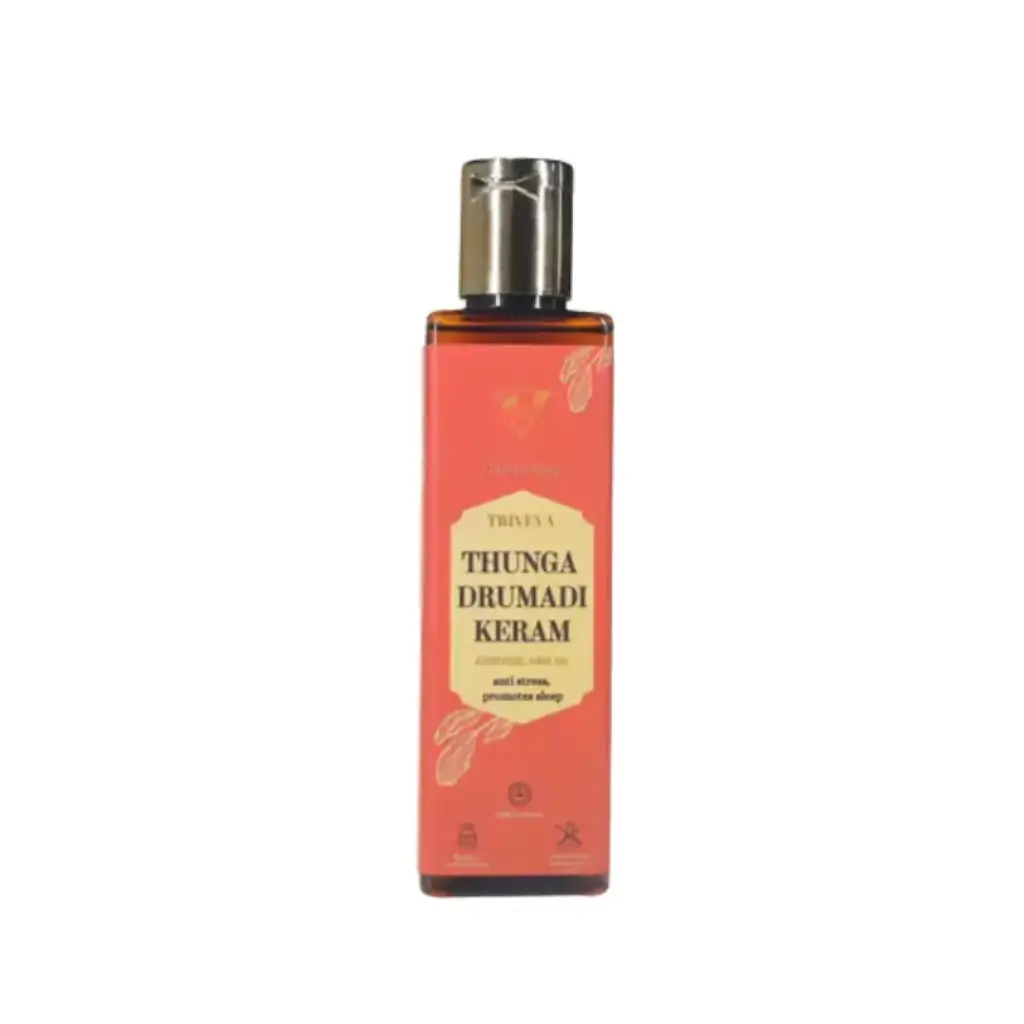 TRIVEVA'S AUTHENTIC AYURVEDIC THUNGADRUMATHI KERAM "A COMPLETE STRESS RELIVER" 200 ML