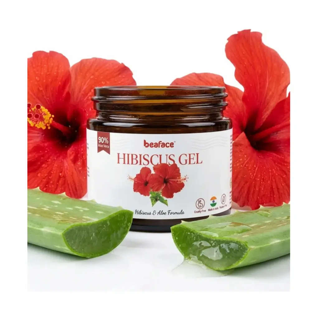 BEAFACE ALOE VERA HIBISCUS GEL HYDRATES SOOTHES SCALP DANDRUFF HAIR MASK 100 GM